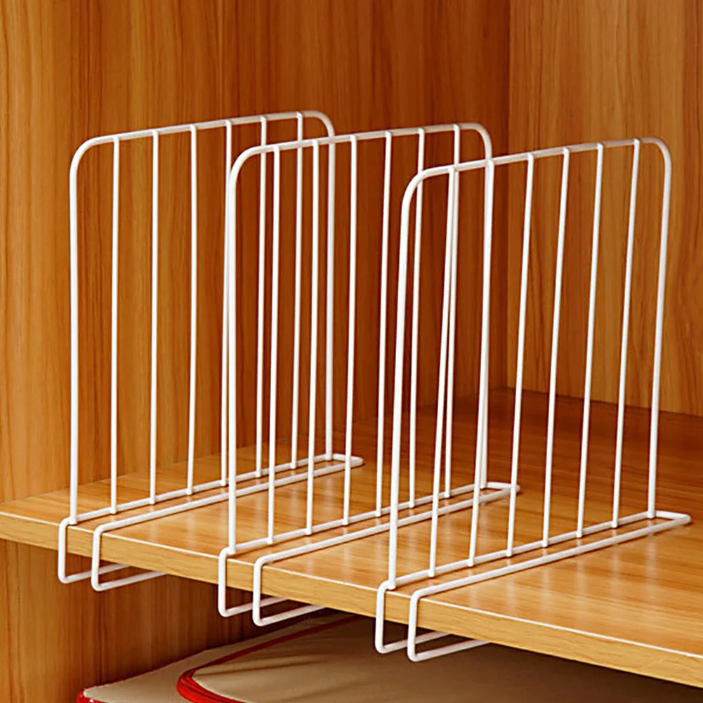 

Closet Organizer Drawer Wardrobe Shelf Dividers Durable Clamp Type Iron Space Saving Practical Wardrobe Partition Set Drawer