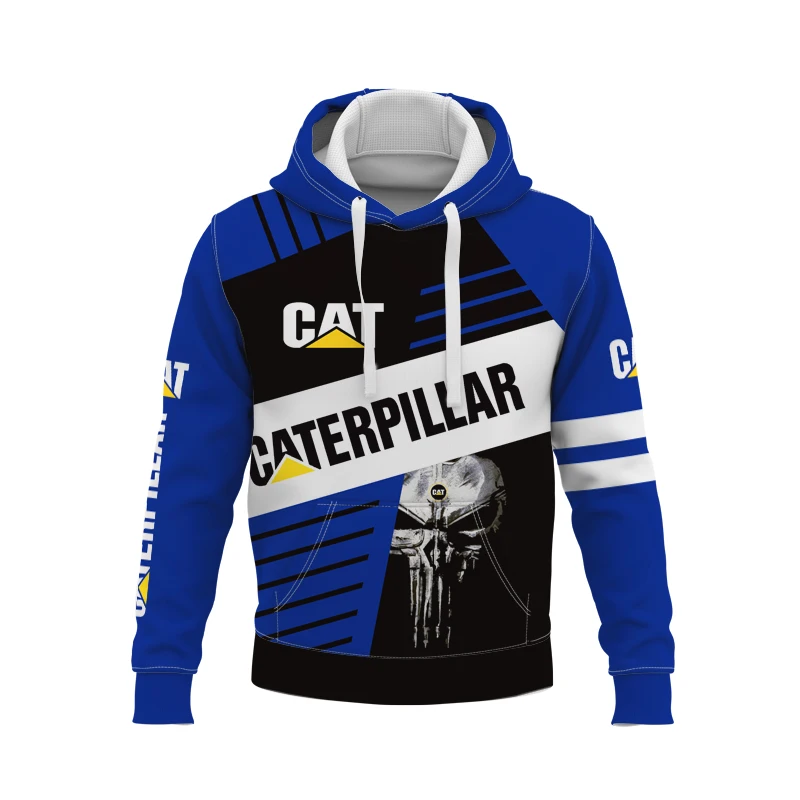 

Men's Spring Autumn Caterpillar Hoodie Industrial Equipment Enthusiasts Casual Sports Pullovers Street Fashion Harajuku Clothing