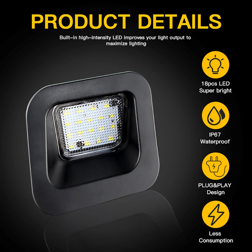 2 шт. белые фонари для заднего номерного знака Dodge RAM 2003 2018 1500 2500