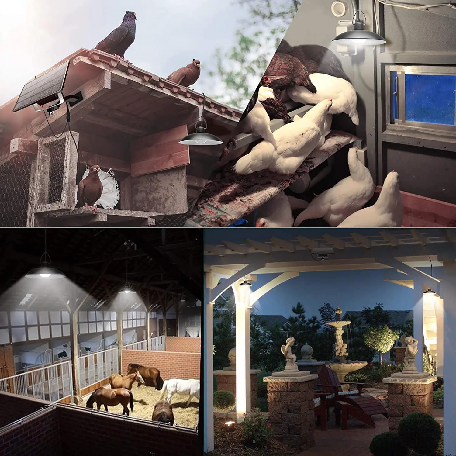 Подвесной светильник на солнечной батарее IP65 водонепроницаемые уличные и