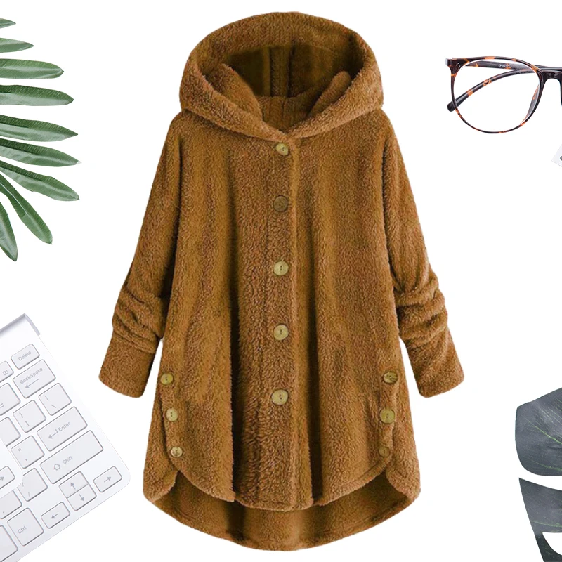 Шерстяная куртка пальто зимняя женская толстая трехбортная плюшевая на
