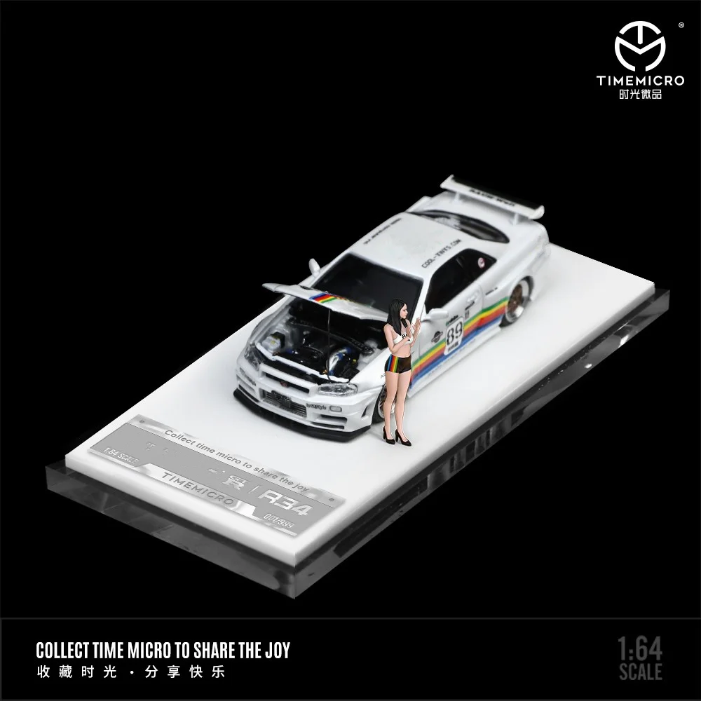 TIME MICRO 1:64 GTR34 камуфляжная модель автомобиля из сплава для коллекции и отображения