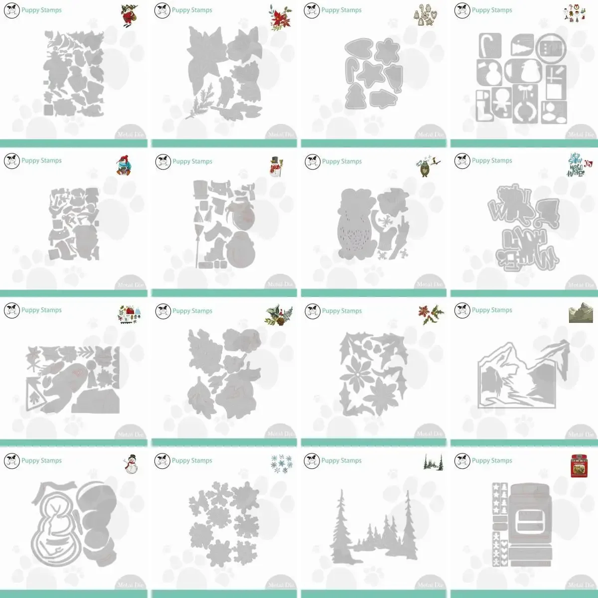 2024 Рождественская коллекция металлические Вырубные штампы для сделай сам
