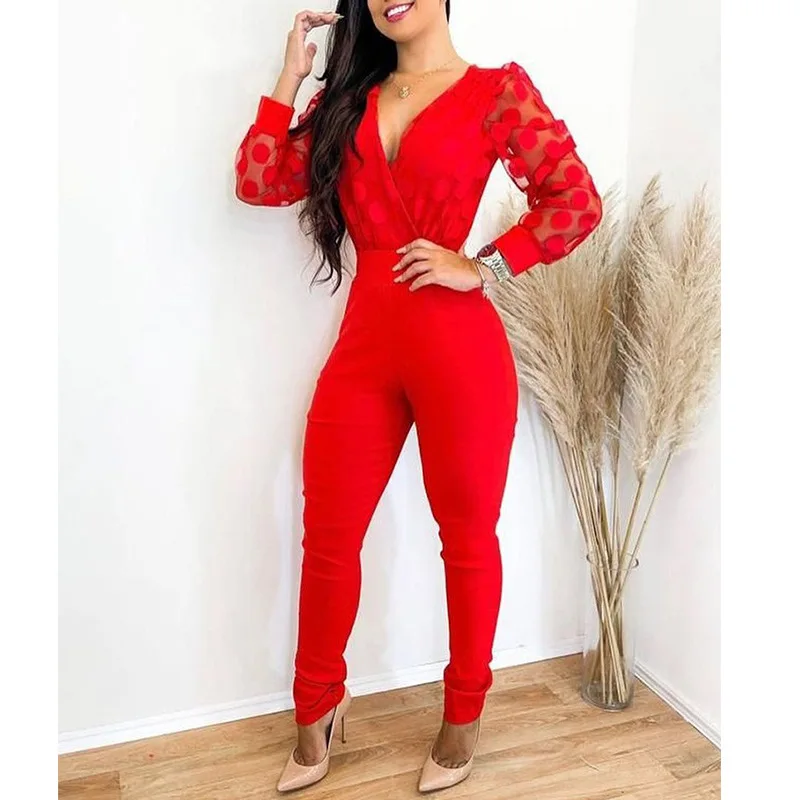 

Jumpsuit Women Long Bodysuit Elegant Strapless Mesh Bodycon Tube Top Sexy Spring Party Night Evening Jumpsuit Summer