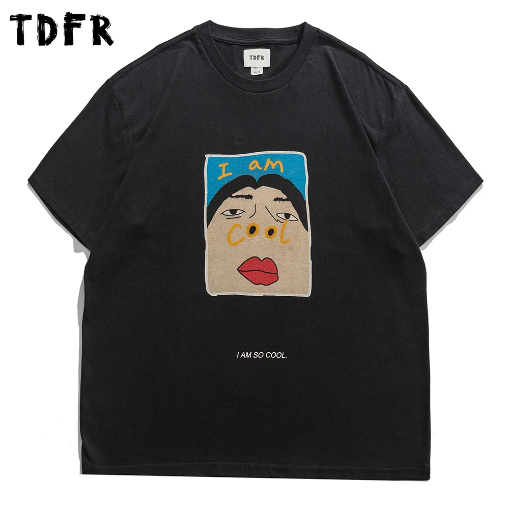 

Футболка мужская хлопковая с коротким рукавом, Повседневная Свободная рубашка с графическим принтом, с круглым вырезом и рукавом до локтя, ...