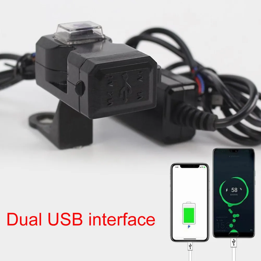 

Voltmeter Car Charger 12V-24V Accessory Black Charger Dual USB Port Meter