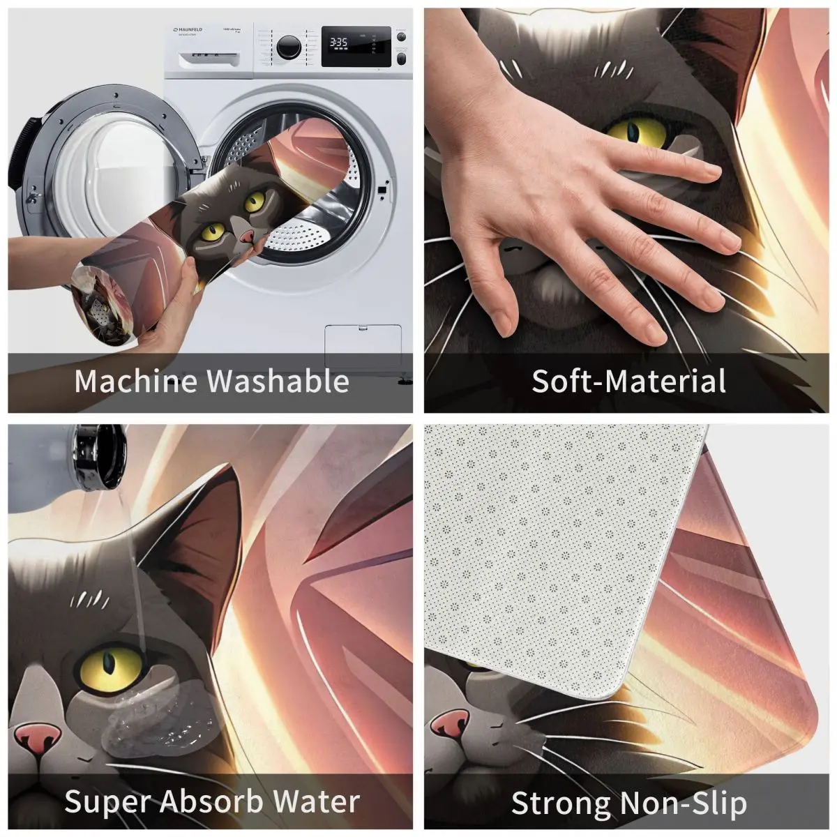 Антискользящий коврик Angry Cat