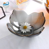 dried fruit tray european fruit plate pastoral style candy plate household living room coffee table fruit plate glass salad bowl