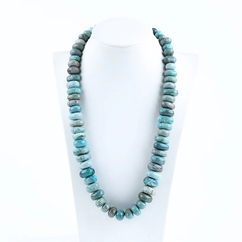 Ожерелья с натуральным драгоценным камнем хризоколла, ожерелья с драгоценными камнями, бусы дюйма 165g23x10x 8/10x10x6 мм