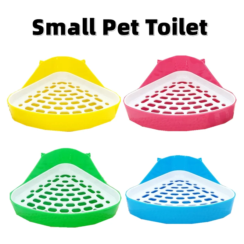 

Маленький треугольный туалет для домашних животных, пластиковый Туалет, разноцветные аксессуары для чистки домашних животных