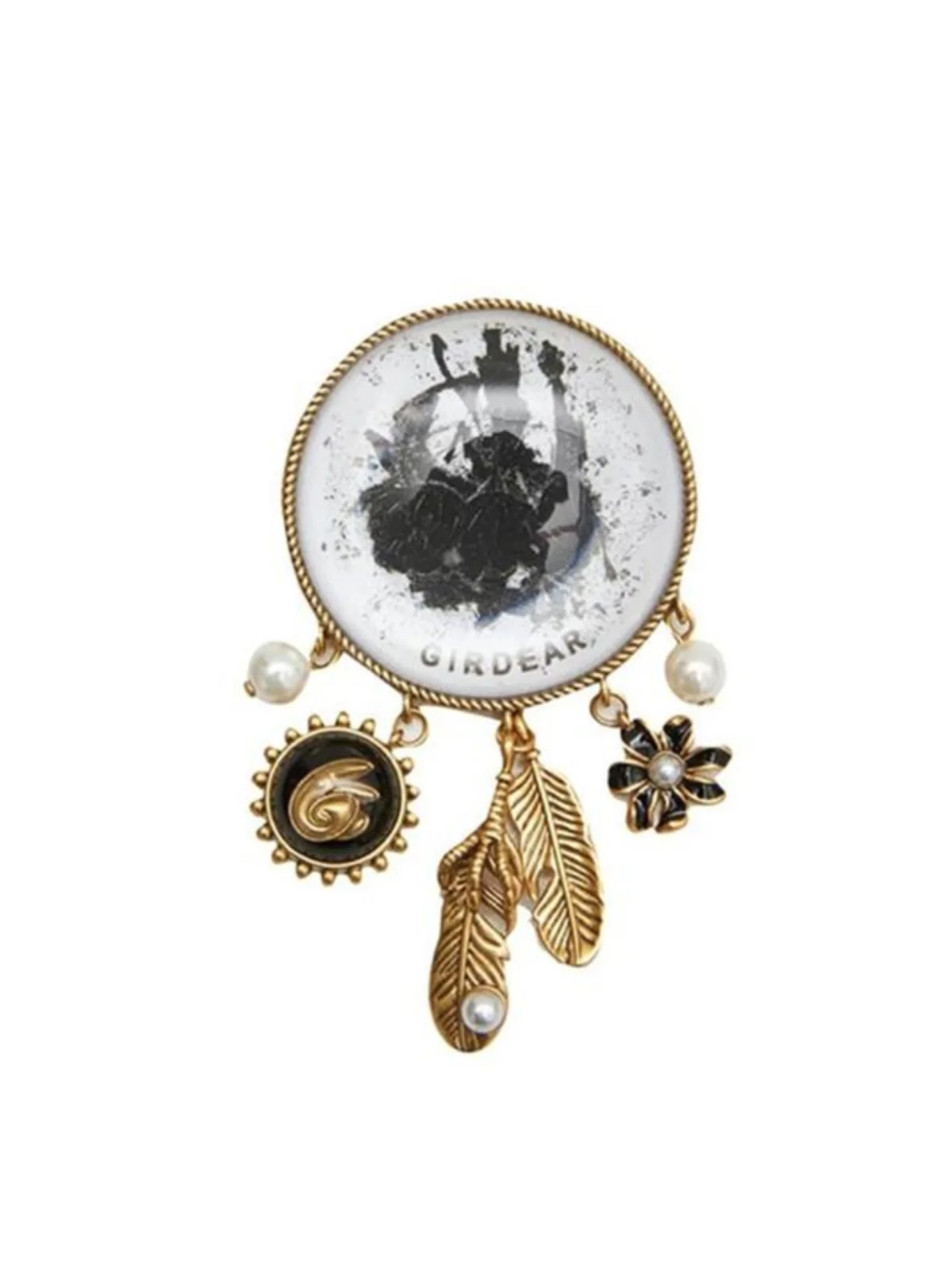 Girdear Amashi страусиный танец большая брендовая брошь женский значок ювелирные