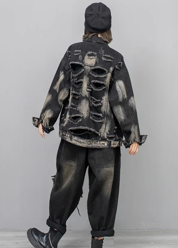 Джинсовая куртка Design Sense в американском уличном стиле женское джинсовое пальто с