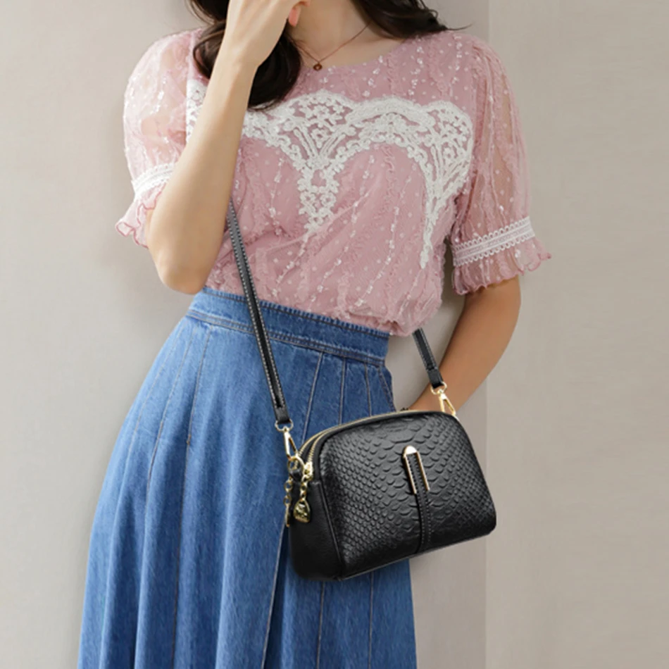 Simple Design Ladies Handbag 2023 Trend Classic Mobile Bag Luxury High Quality Leather Wallet Shoulder Crossbody Bags for Women