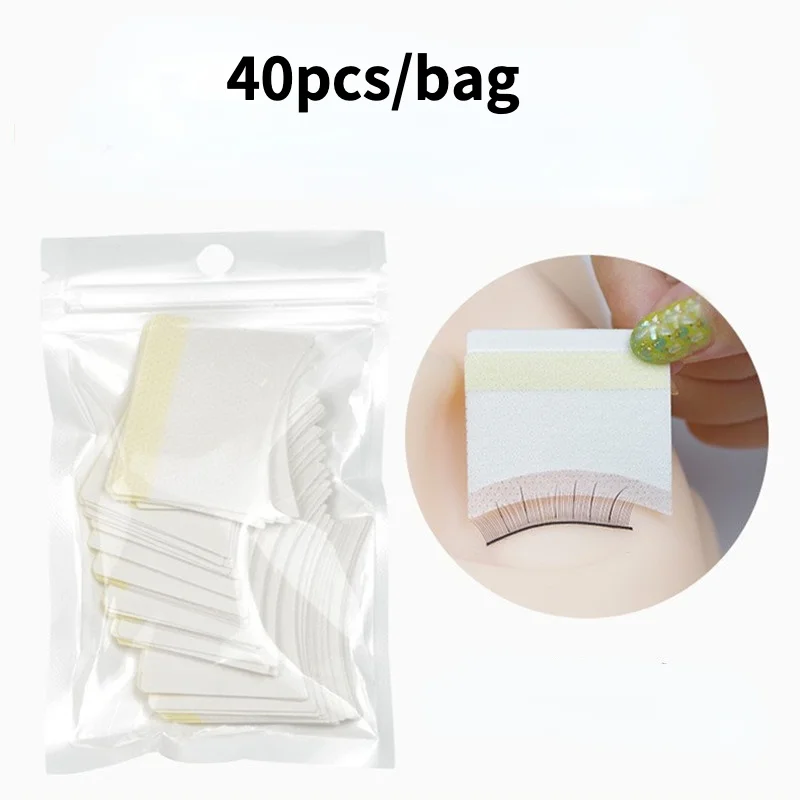 

40pcs/pack Eyelash Extension Glue Remover Lint-Free Paper Cotton Pads Lashes Grafting Non-woven Glue Cleaning Wipes Makeup Tools