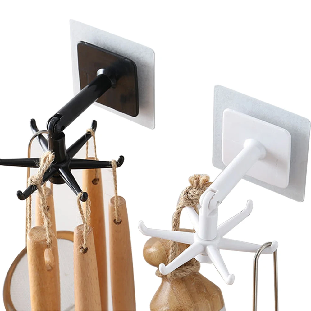 

Kitchen Rotate Storage Rack Cupboard Shelf Hanging Hook Organizer Closet Clothes Shelf Hanger Wardrobe Holder Kitchen Storage