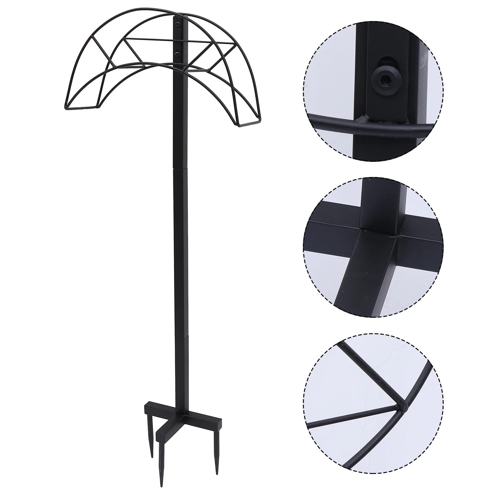 

1Pc Garden Hose Rack Durable Water Hose Hanging Rack Iron Hose Rack Black