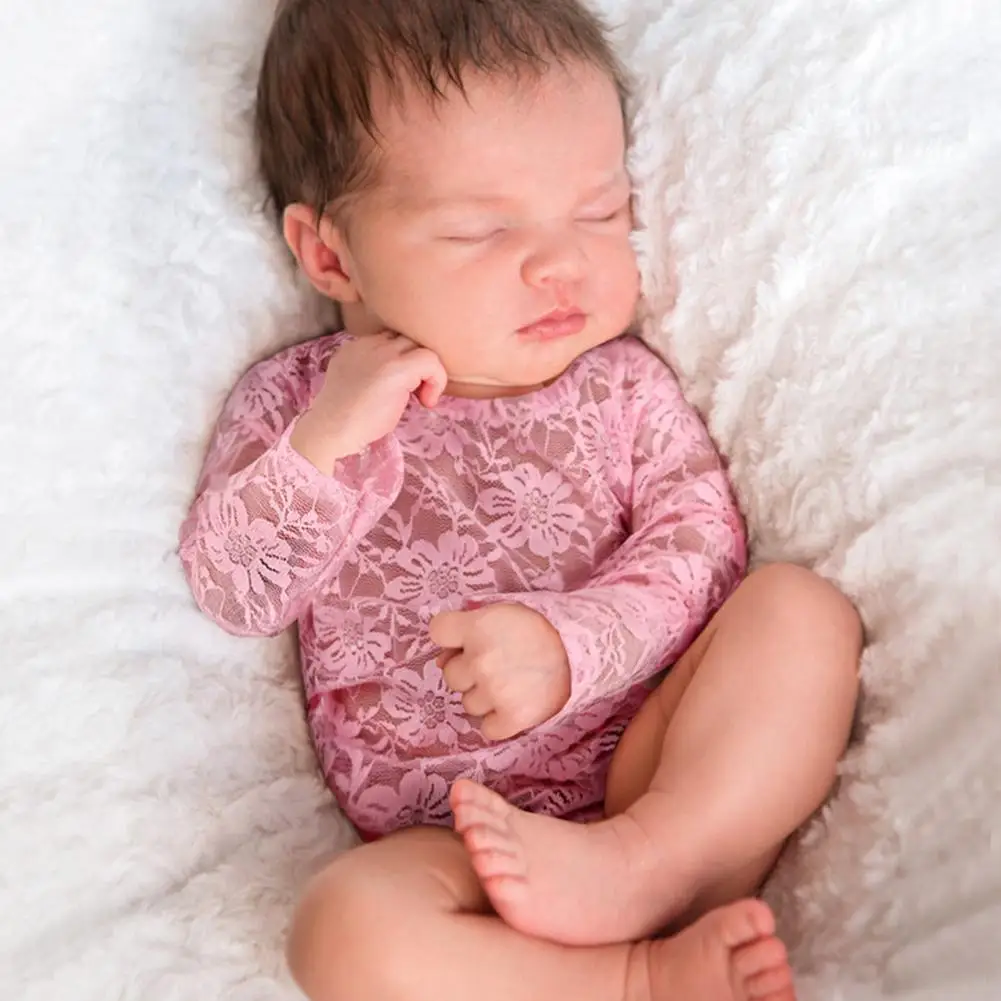 

Декоративное Кружевное боди для новорожденных, не вызывающее раздражения, фотокостюм для ежедневного ношения