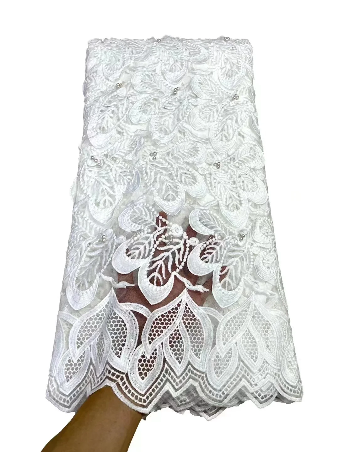 Горячая Распродажа французские кружевные ткани с бисером 2022 высококачественное