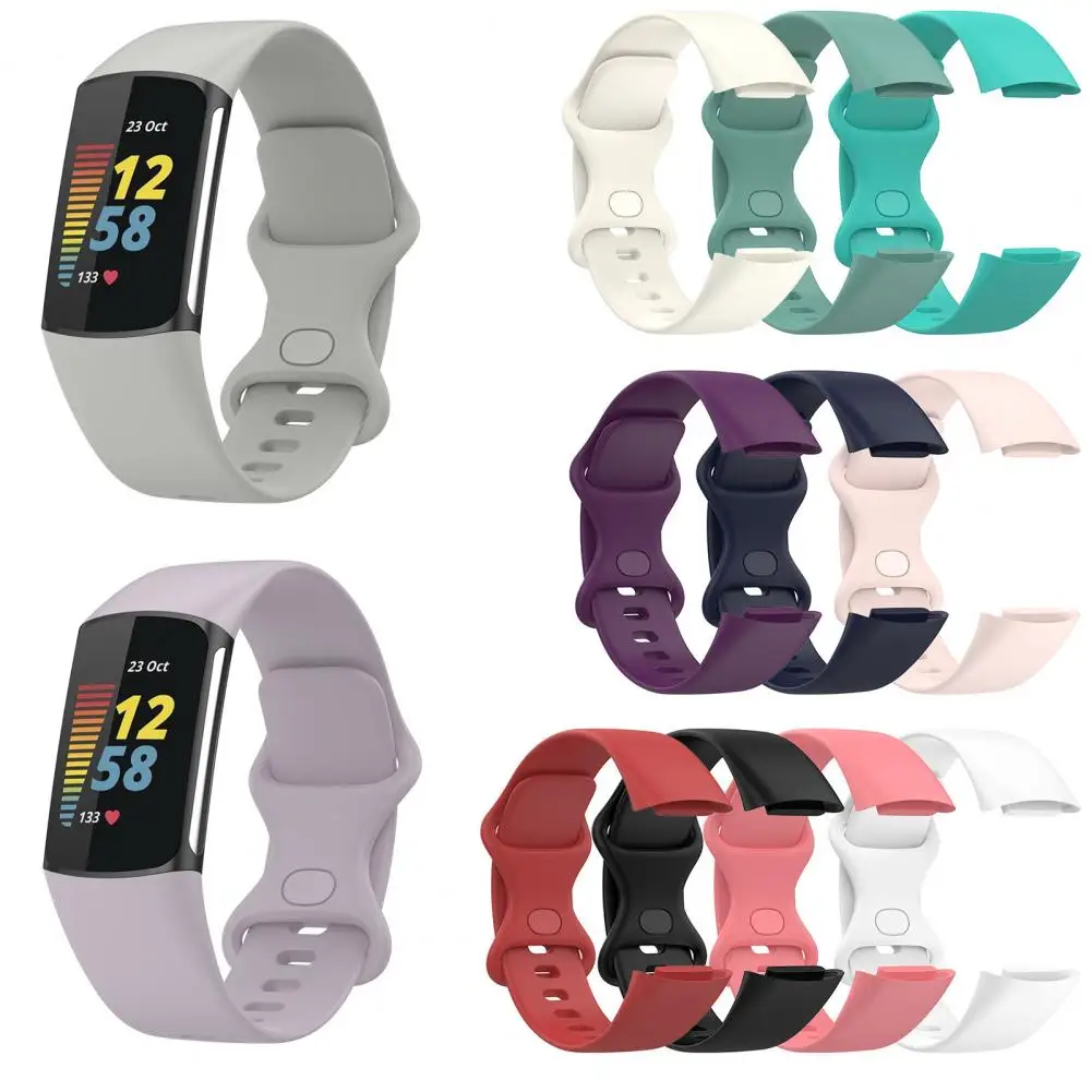 

Wrist Watch Strap Easy-to-Use Silicone Breathable Waterproof Watch Band Straps Bracelet Strap for Fitbit Charge 5