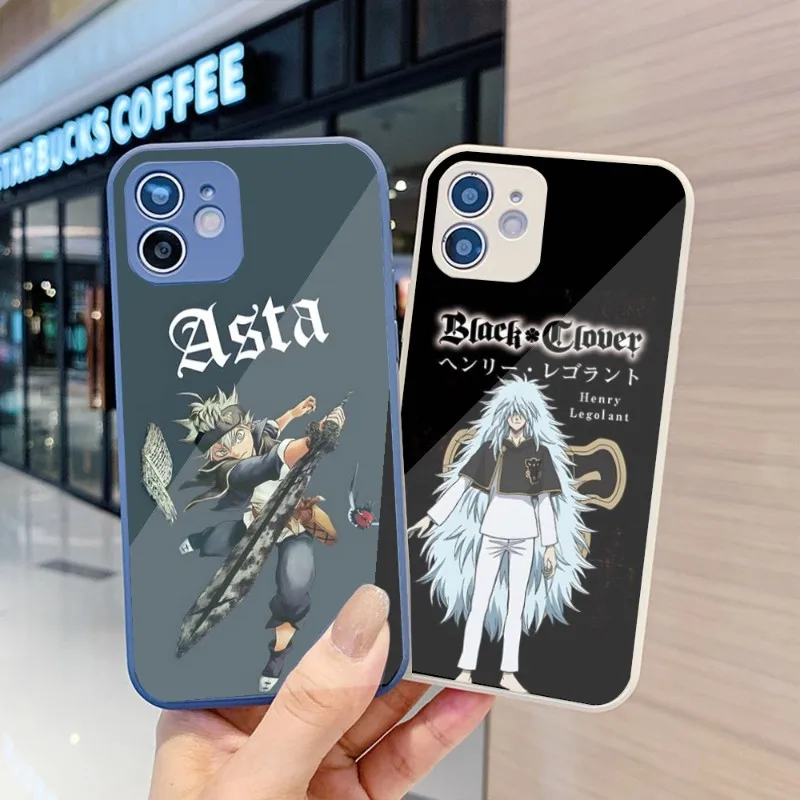 

Cartoon Black Phone Case For IPhone 14 13 12 11 Pro Max X XR XS 8 7 Plus Liquid Glass Color Phone Cover