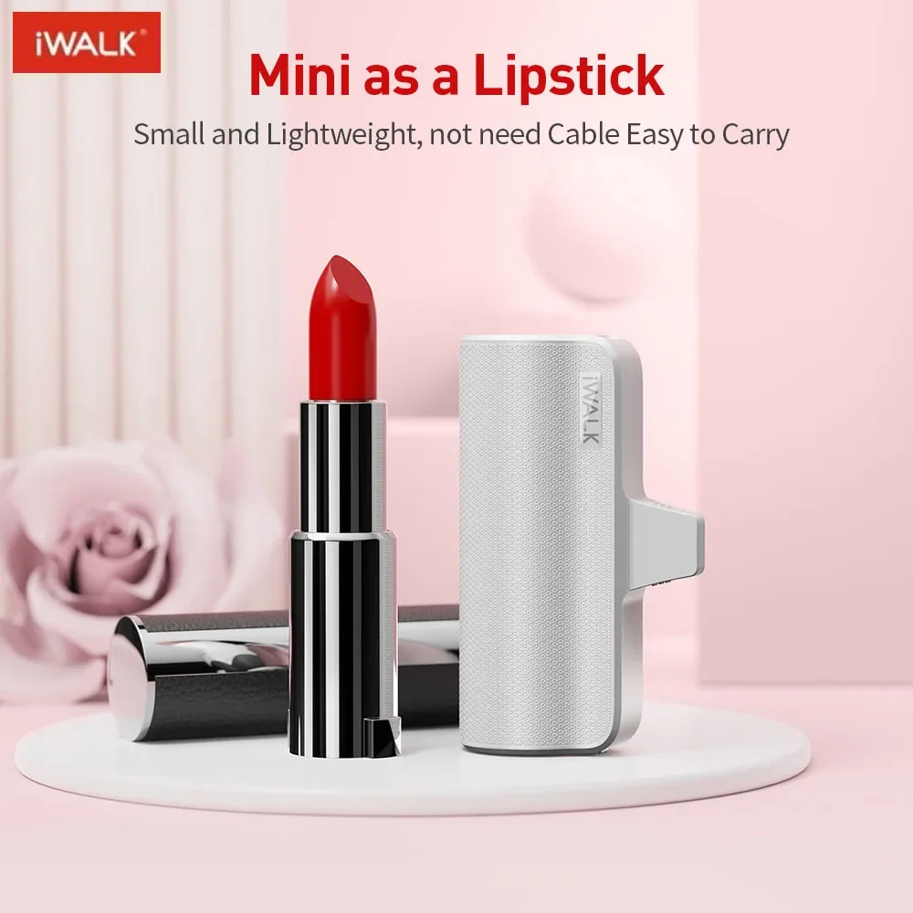 Капсульный внешний аккумулятор iWALK TYPE-C с быстрой зарядкой портативный для IPhone 15 16