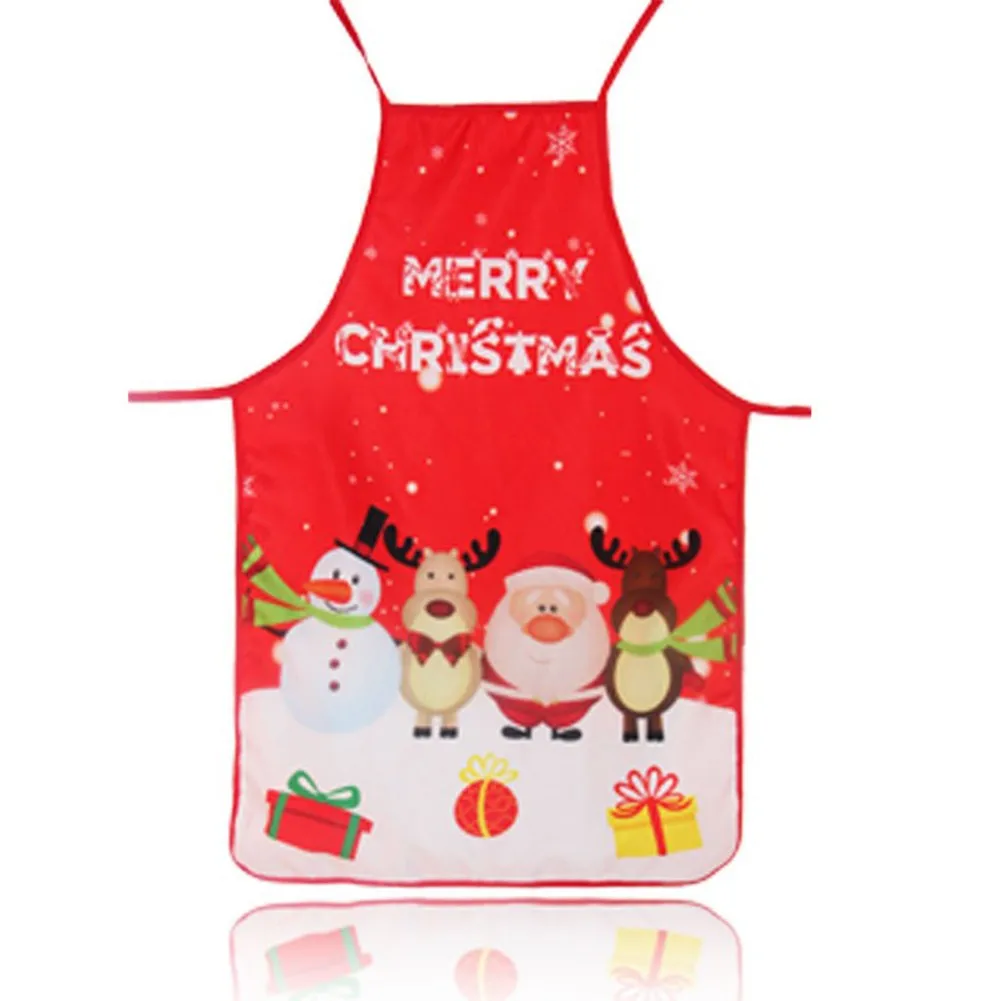 

Creative Christmas Aprons Polyester Waiter Bar Cartoon Christmas Decoration Cute Household Kitchen High Quality