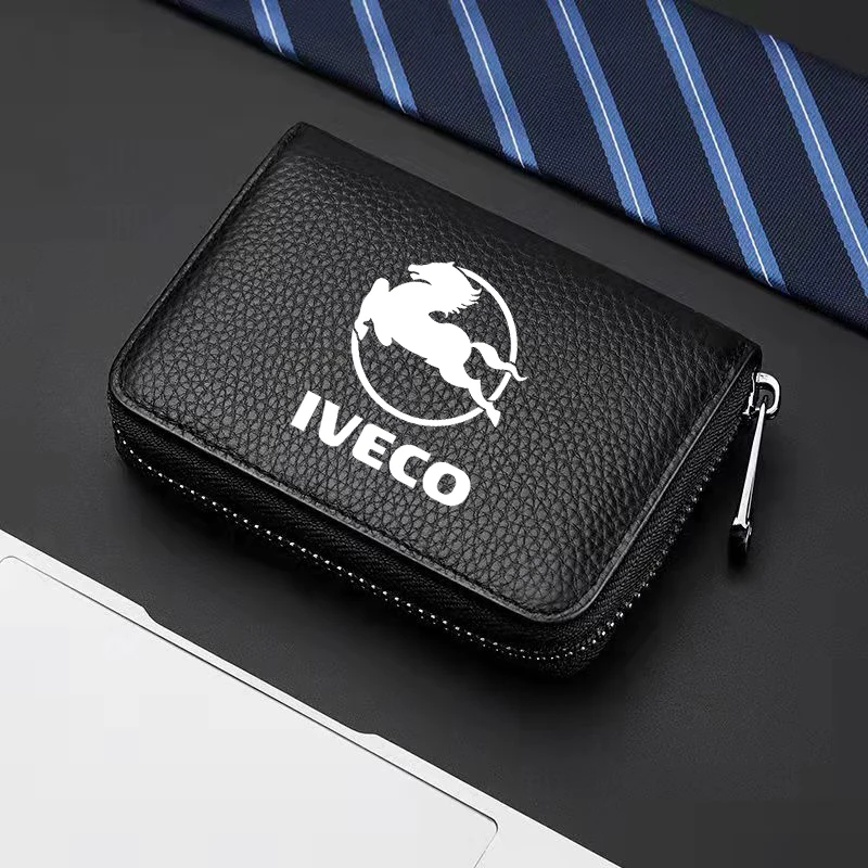 

For IVECO Stralis Daily Eurocargo Trakker Credit Card Driver's License Business Card Holder genuine leather wallet