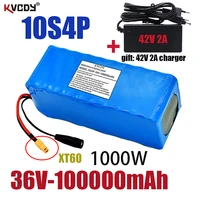 100 original 10s4p 36v battery 100ah battery pack 1000w battery 36v 100000mah ebike electric bicycle with bmscharger