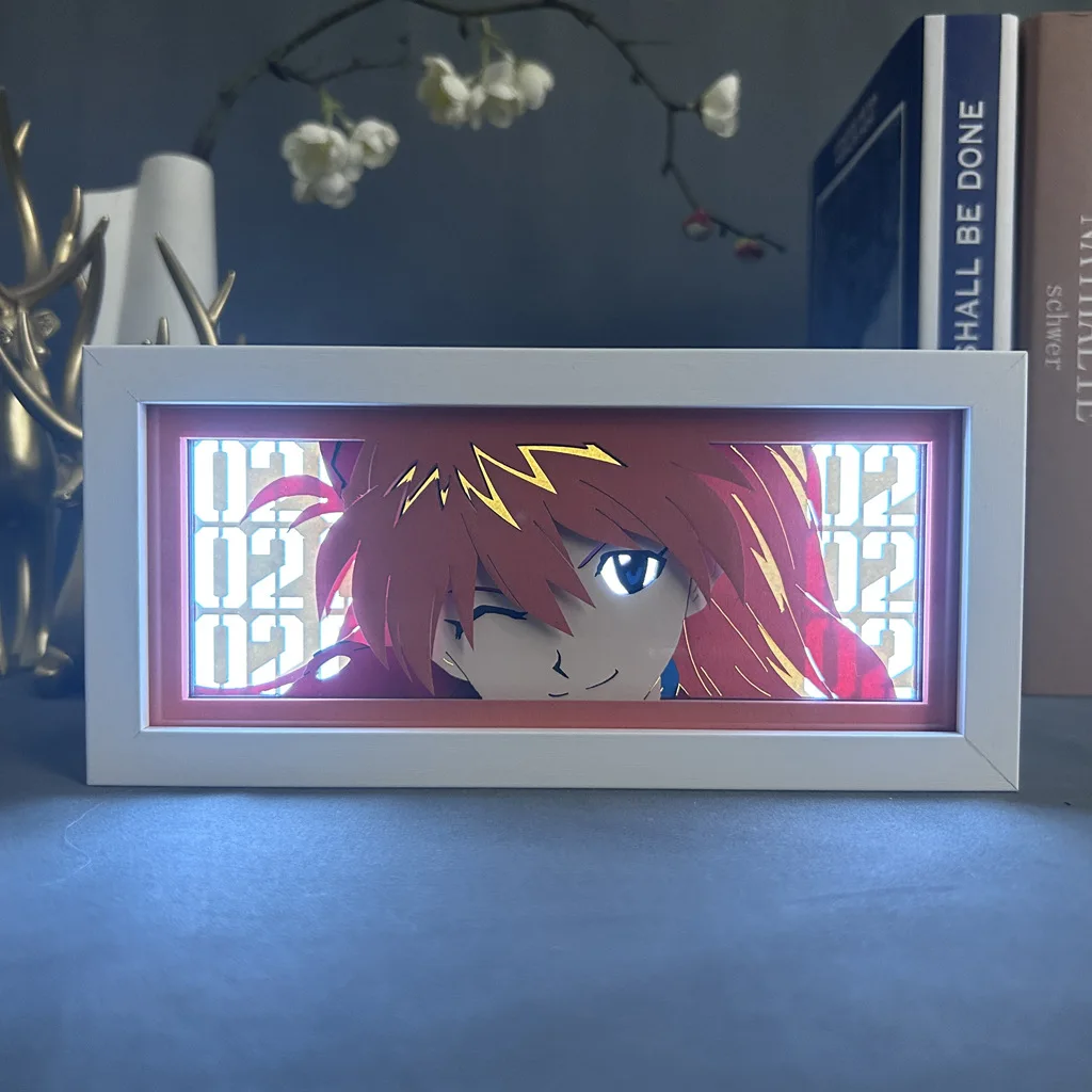 Asuka Langley Sory Led аниме световой короб для украшения спальни бумажная коробка теней