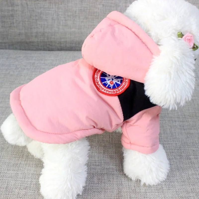 

Pet Clothes Pet Coat Pink Christmas Jumpsuit for Dogs Dog Costume The New Autumn and Winter Jackets Thicken Keep Warm