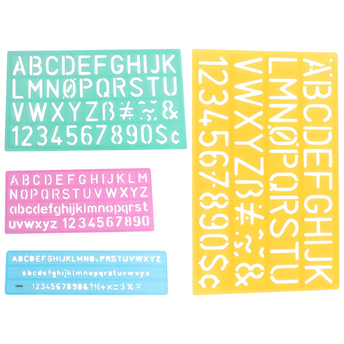 

4 Pcs Letter Numbers Stencils Alphabet Stencils Scale Template Plastic Craft Stencils Alphabet Painting Stencils Rulers Kids