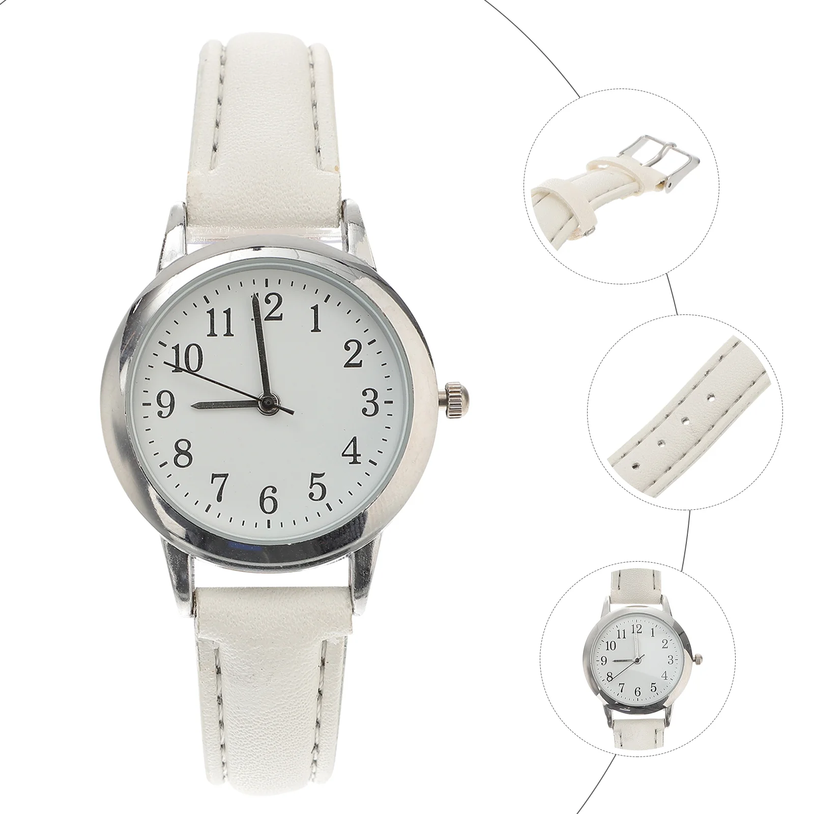 

Watch Women Wristwatches Girls Pu White Kidsstrap Lady Casualgirl Red Simple Fashionable Fashion Leisure Wwatch Ladies Elegant