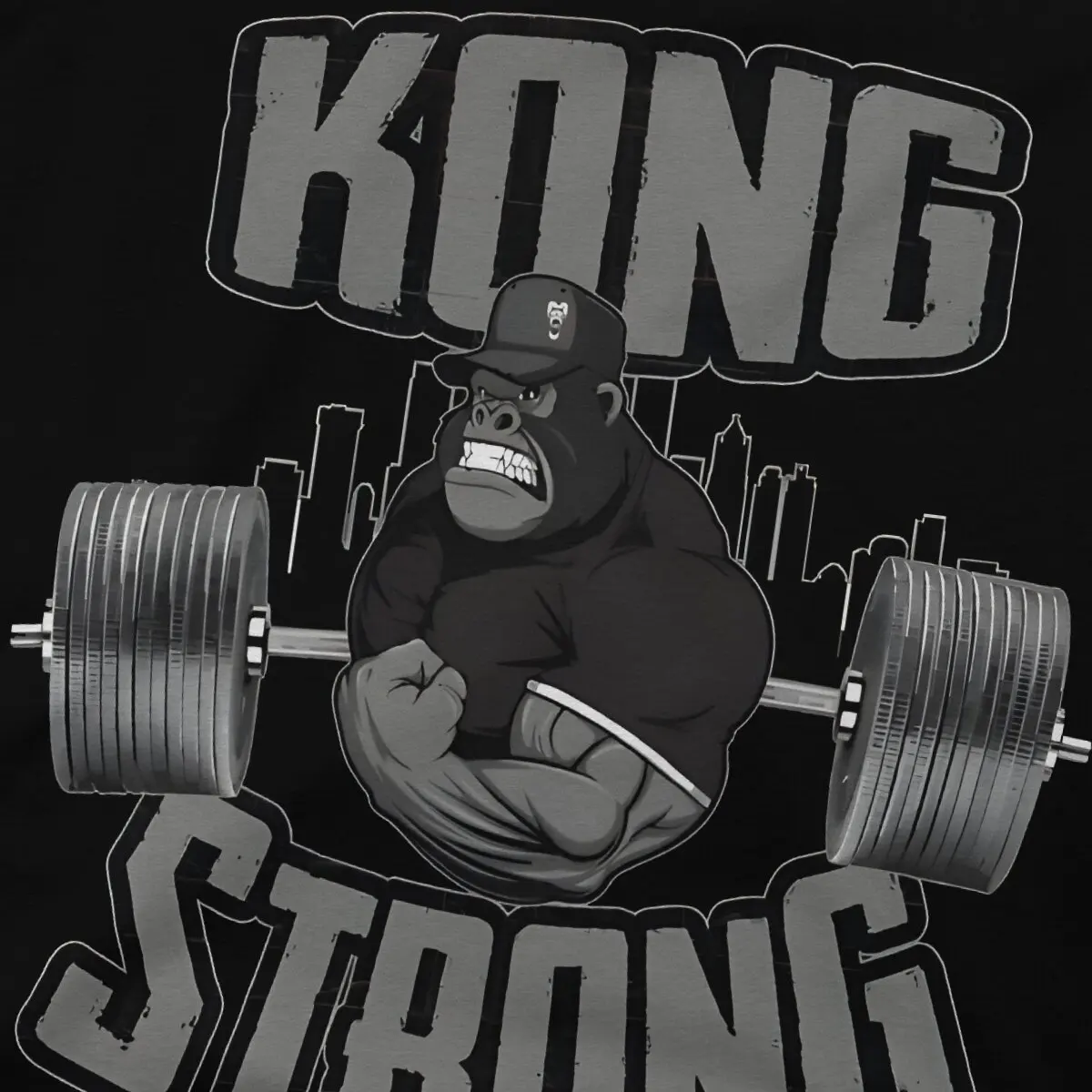 Мужская футболка кроссфита KONG STRONG модная хипстерские толстовки в стиле
