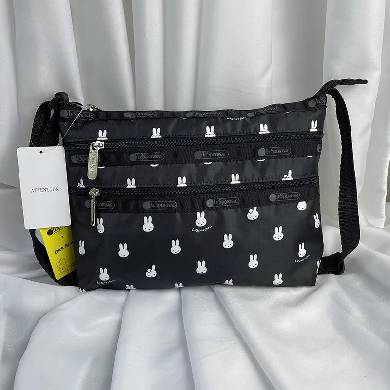 

New Women's Cloth Bag Lesportsac Bag Snoopy Miffy Waterproof Cartoon Printing Diagonal Shoulder Bag Storage Bag 3352