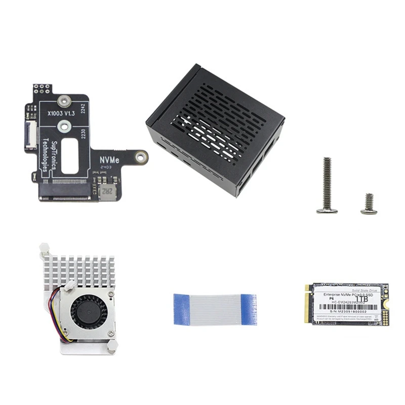 Для Raspberry Pi 5 Pcie на M.2 Nvme HAT + радиатор Φ для 2242 2230 SSD Плата расширения комплект