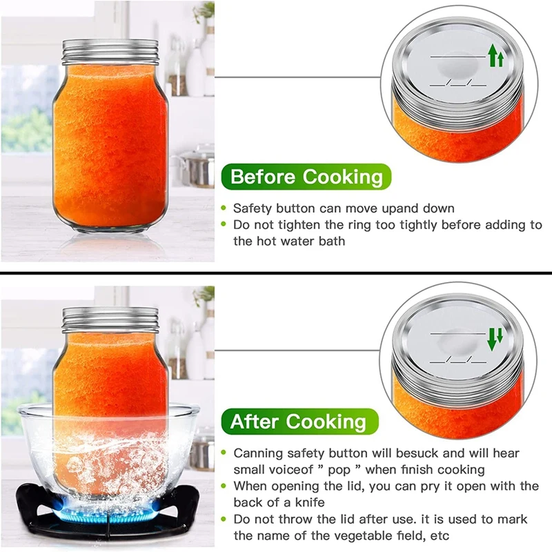 100 шт. крышки для консервирования с широким горлышком шариков банок Керр