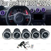 auto 5pcs led voorzijde dashboard ac airconditioning vent outlet turbo interieur trim voor audi tt 2007 2014