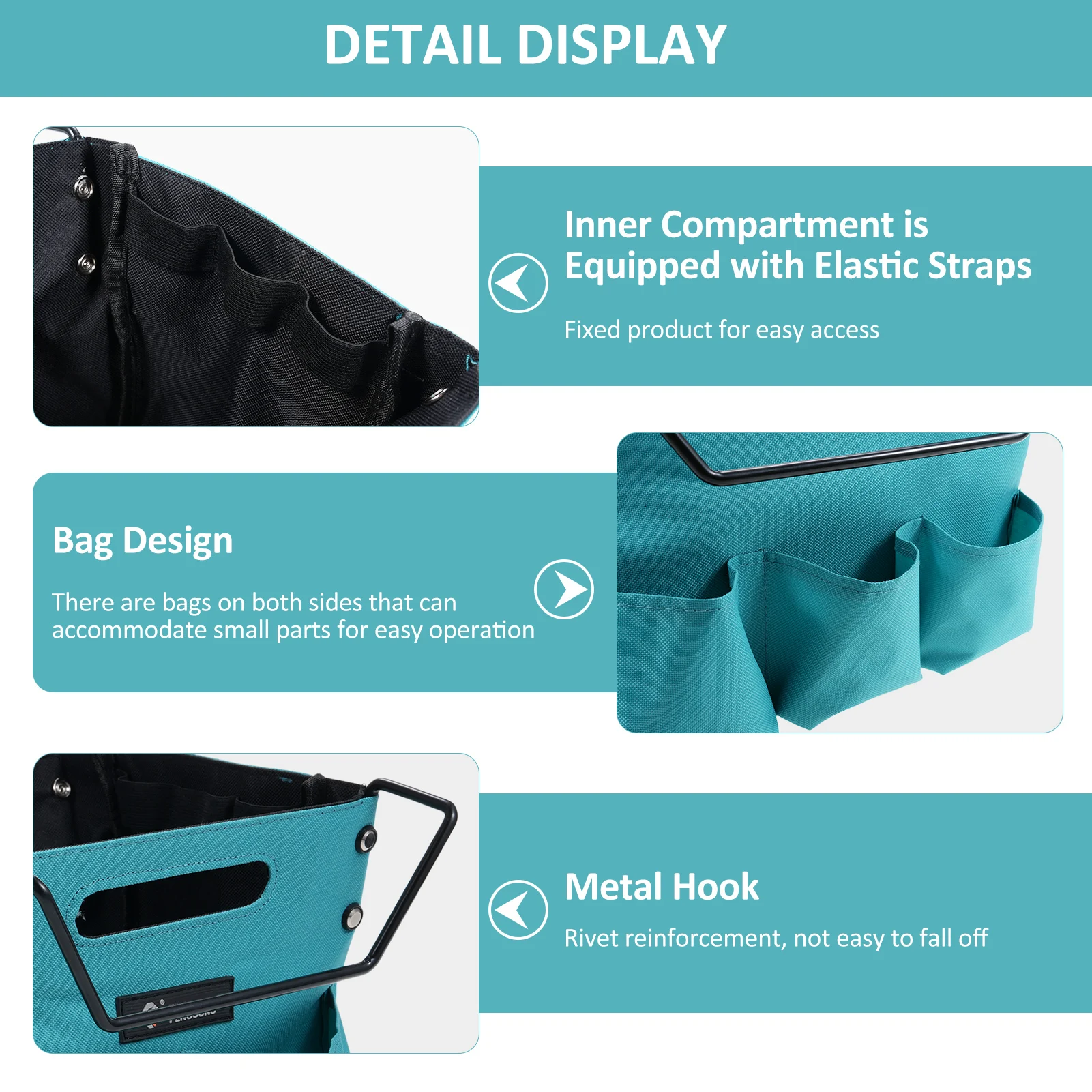 Многофункциональная портативная складная сумка для инструментов из ткани