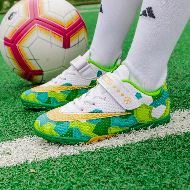 Hot Sale Child Soccer Shoe Kids Football Boots Outdoor lndoor TF Football Trainers Size 39 Futsal Shoes Man zapatos de fútbol