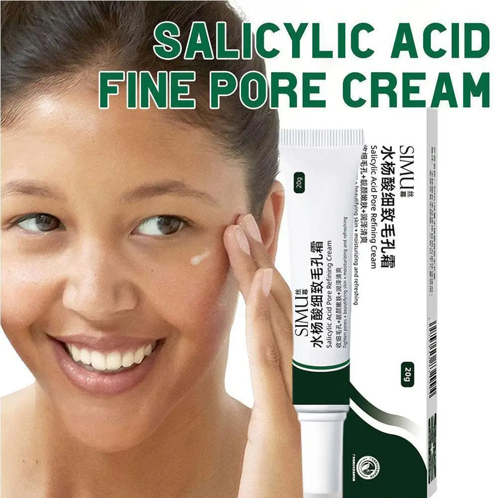 

Salicylic Acid Pore Shrinking Cream Face Tightening Repairing Large Pores Removal Blackehead Whiten Moisturize Smooth Skin Care
