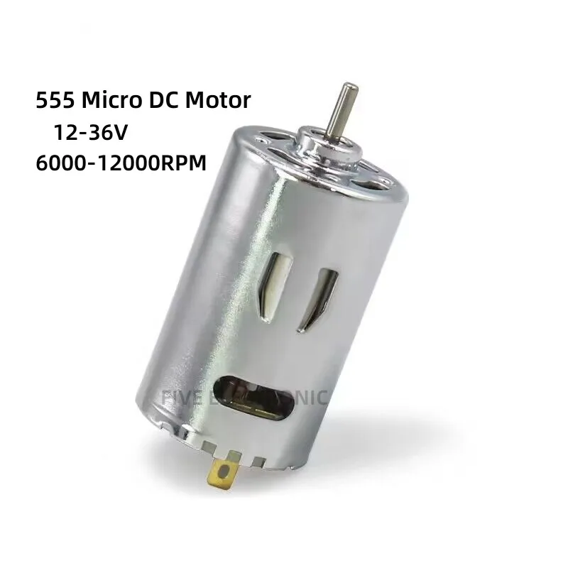 

Free shipping 12-36V,6000-12000RPM, 555 Micro DC Motor,. use for Electric Drill Electric Tools blower