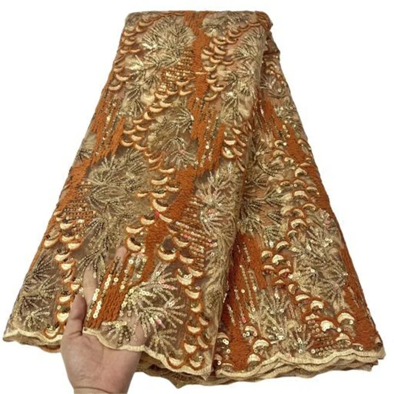 

Африканская Свадебная кружевная ткань 2022, сетка, Нигерия, тюль, вышивка, блестки, французские кружевные ткани для женского вечернего платья