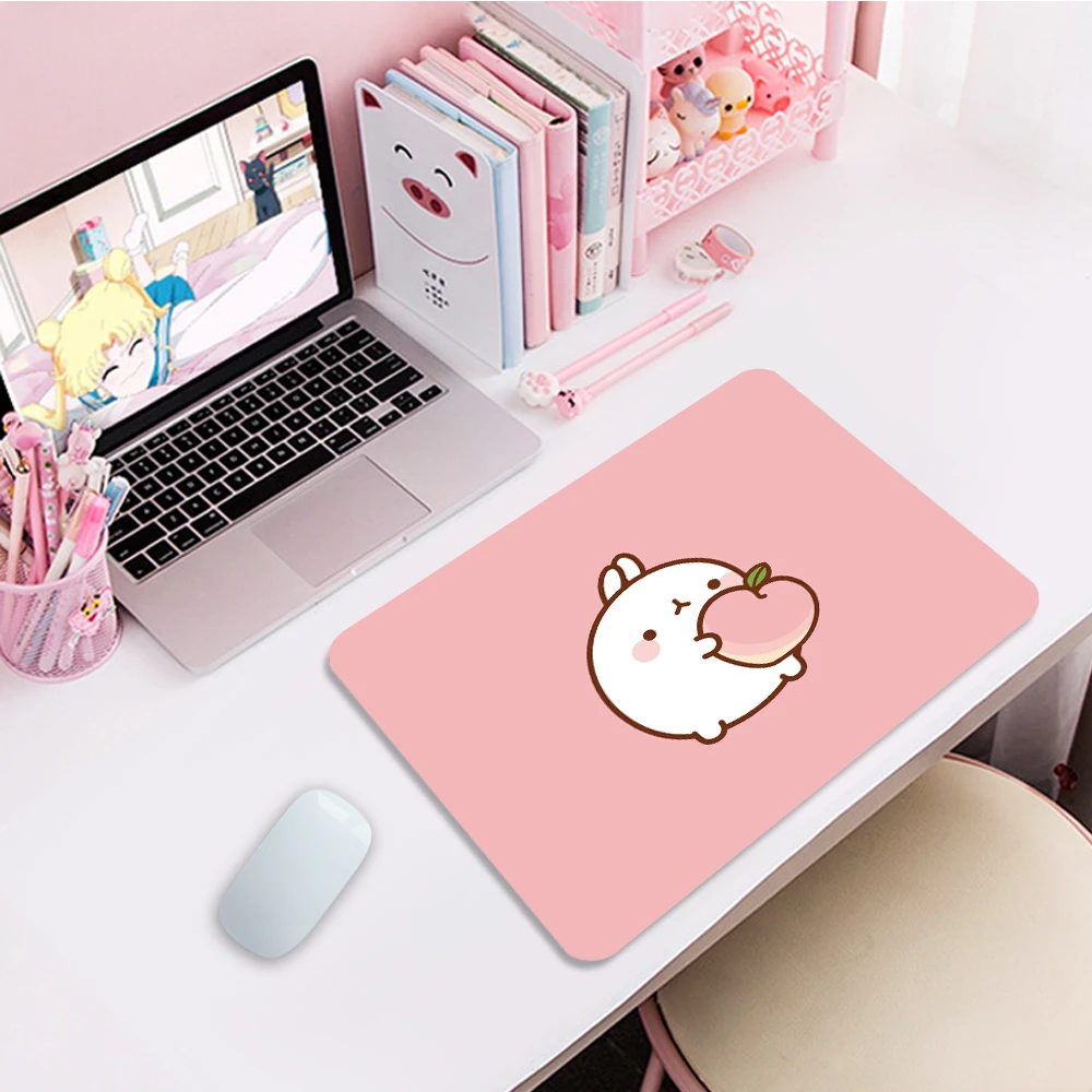 Маленький коврик Kawaii Cute Molang Rabbit Anime для мышки с аниме игровые аксессуары