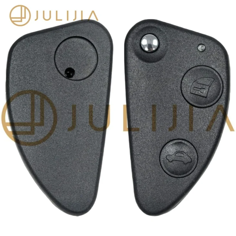 

JULIJIA 2 кнопки 3 кнопки для Alfa Romeo дистанционный брелок необрезанный SIP22 лезвие FCC147 156 166 GT ID48 чип 433 МГц откидной автомобильный ключ