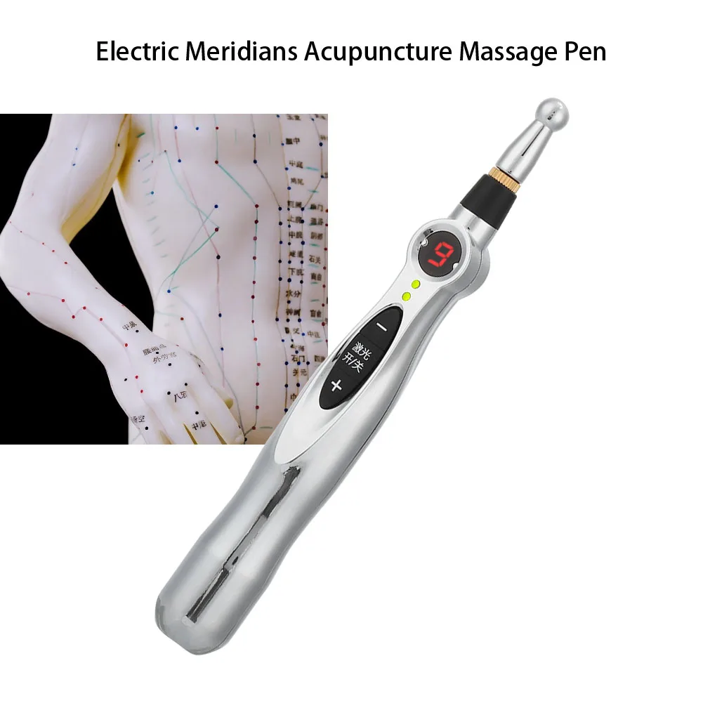 

Electric Meridians Acupuncture Massage Pen Body Relaxing Guasha Health Care Massager US Plug Energy Therapy Pen Relief Pain Tool