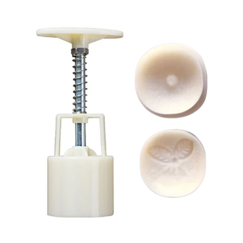 

Plastic Mooncake Stamp Orange Shape Mooncake Mold Festival Hand Press Molds