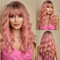 la sylphide good quality synthetic wigs pink wig for women cosplay lolita party curly wig heat resistant hair