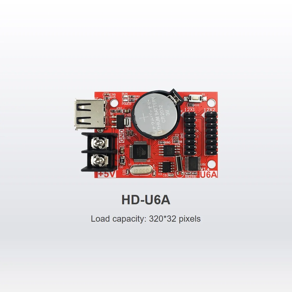 

Huidu hd-U6A, одноцветная и двухцветная карта управления диском 320*32 пикселей, светодиодный модуль P10, устройство управления дисплеем