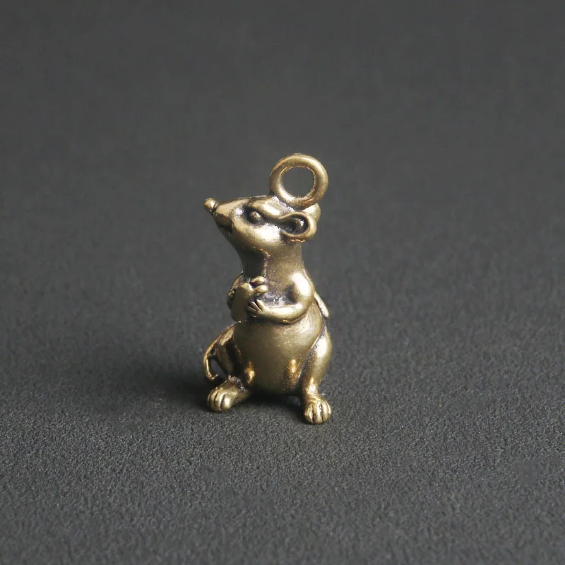 Подвеска из чистой латуни Nafu брелок с мышью двенадцатью фотоэлементами