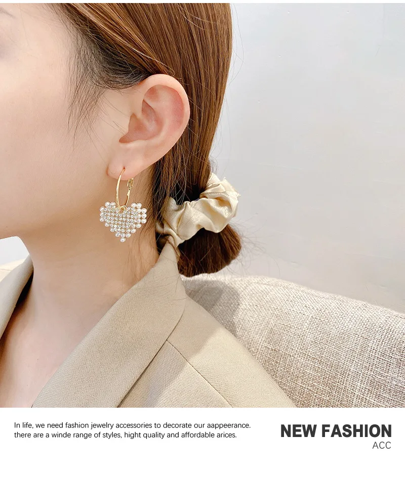 Круглые серьги-капли в форме сердца для женщин женские серьги изысканное